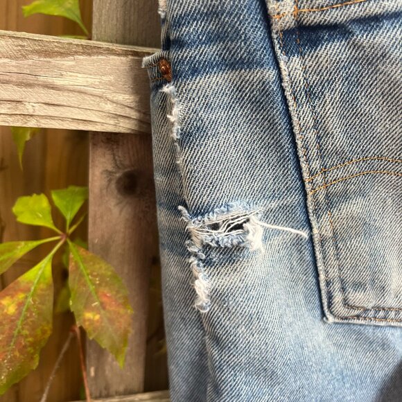 Vintage Levi’s Orange Tab 505 Jeans 36x30 Distressed Mid Wash Classic Fit - Picture 5 of 7